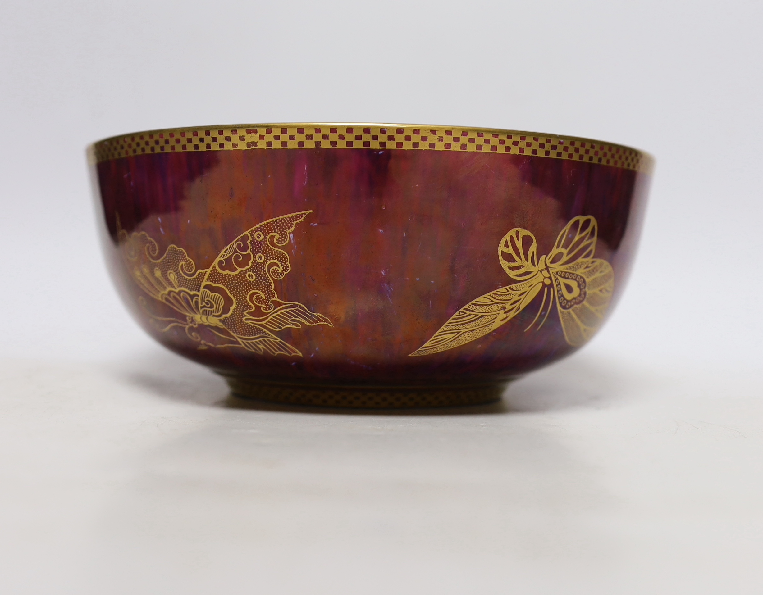 A Wedgwood Butterfly lustre bowl, pattern Z4827, 22.5cm diameter